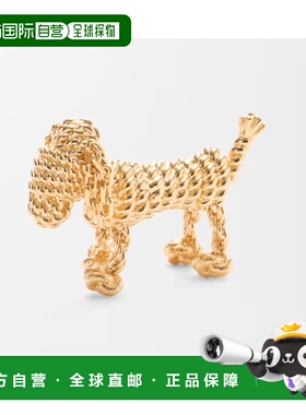 1h可退 潮奢 LOEWE 罗意威 女士 Sausage 小狗镀金胸针 JJ38245X0