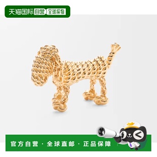 1h可退 潮奢 LOEWE 罗意威 女士 Sausage 小狗镀金胸针 JJ38245X0