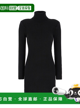 1h可退 潮奢 Tom Ford 汤姆 福特 女士 黑色羊绒迷你连衣裙 ACK56