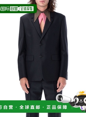 PRADA 男士夹克 UGM2341WC1F0008 AW2023 蓝色 Removable collar