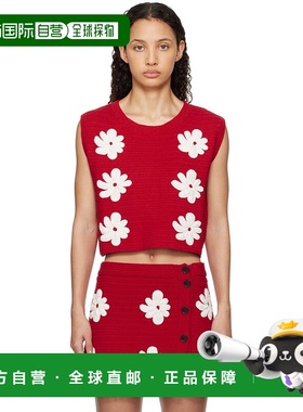 1h可退 潮奢 Msgm 女士 红色马甲 3841MDT194257286背心