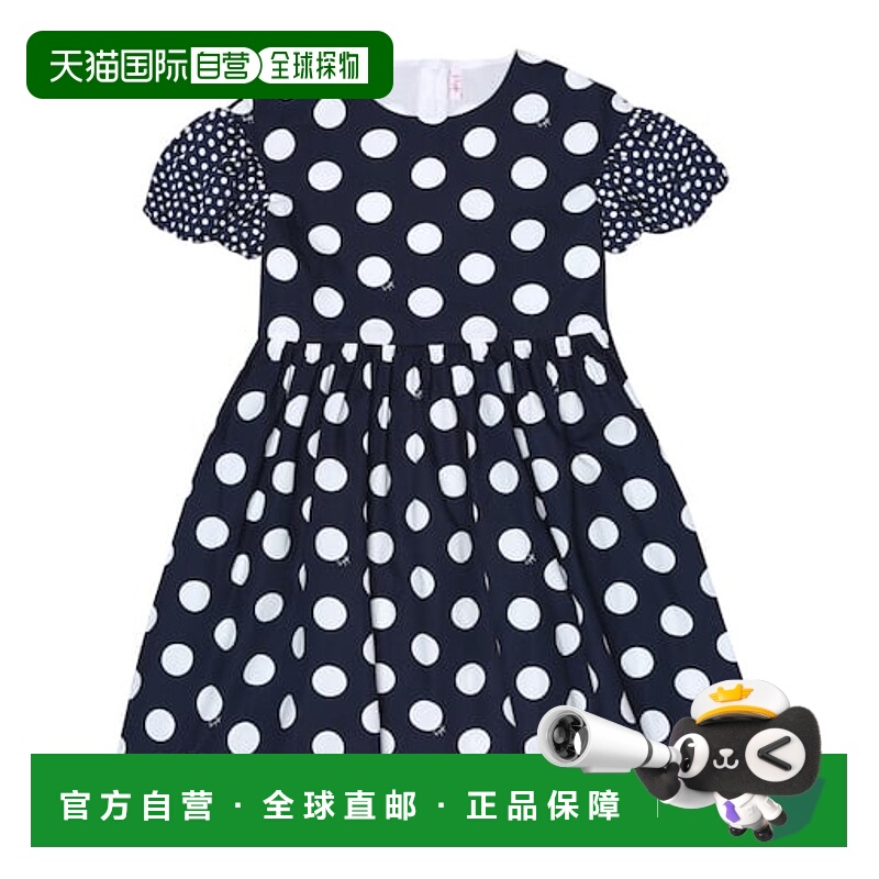 1h可退 潮奢 il gufo 女童 波尔卡圆点棉质连衣裙童装