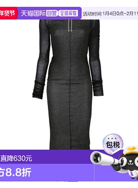 RICK OWENS 女士连衣裙 RP02E4546RC09 AW2025 黑色包臀裙