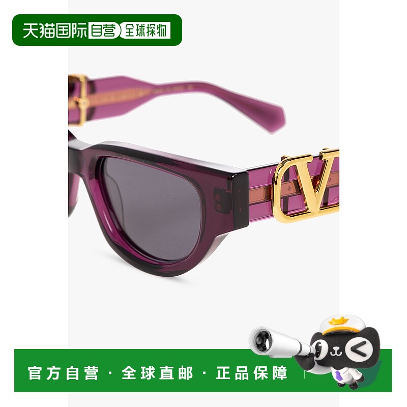 1h可退 VALENTINO 男士太阳镜 VLS103D5000 SS2023 灰色 徽标太阳