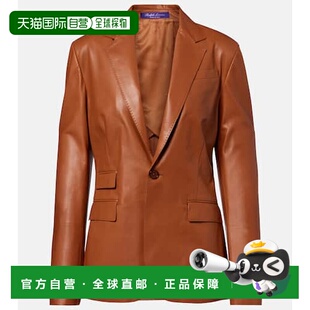 1h可退 潮奢 ralph lauren 拉尔夫劳伦 女士 Parker 皮革西装外套