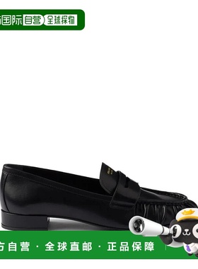 PRADA 女士芭蕾乐福鞋 1D175OF0200070002 黑色一脚蹬单鞋 AW2025