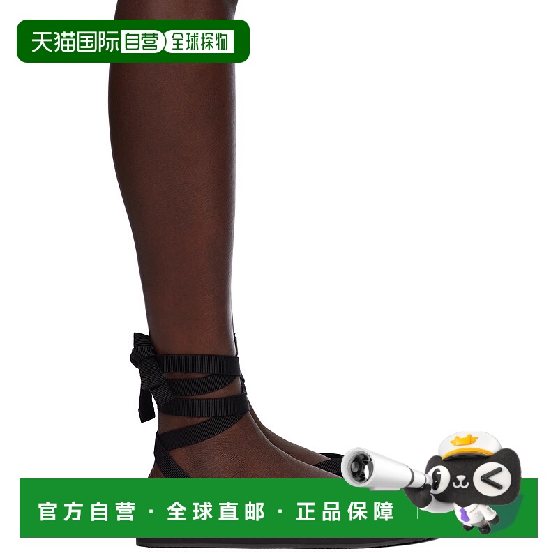 1h可退 潮奢 The Row 女士 黑色 Dune Knot 凉鞋 F1588GRO