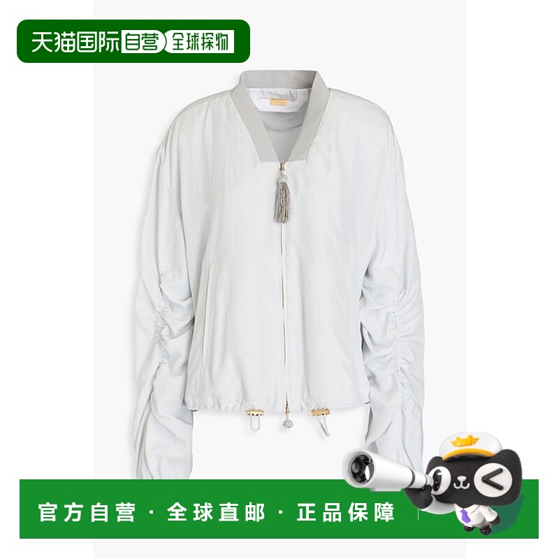 1h可退 潮奢 Armani 阿玛尼 女士 真丝双绉拉链夹克 3SHOC09ET03W