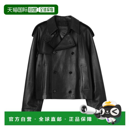 BURBERRY 男士夹克 8129840 AW2026 黑色 M Leather Jacket Black