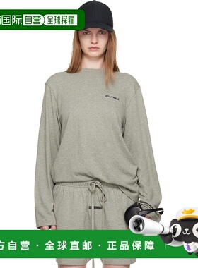 1h可退 潮奢 Essentials 女士 灰色 Classic Fit 长袖 T 恤 125SP