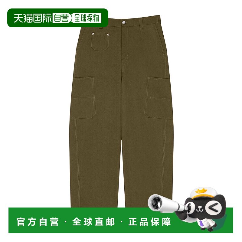GIVENCHY 男士休闲裤 BM51PN15XZ305 SS2026 绿色 腰带袢休闲裤