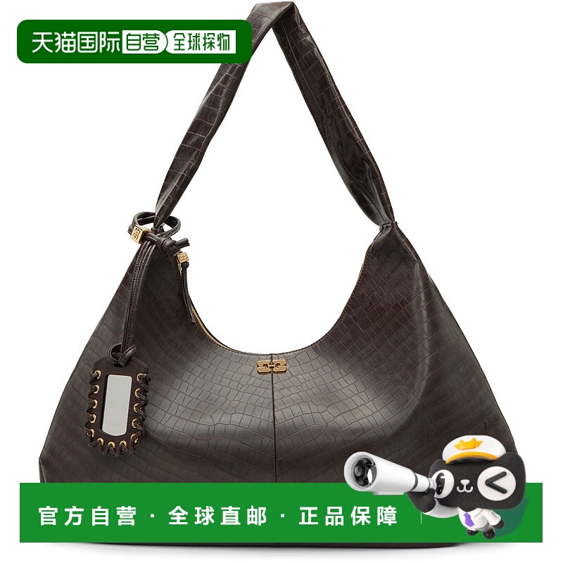 1h可退 潮奢 GANNI 甘尼 女士 棕色 XXL 单肩包 A6801