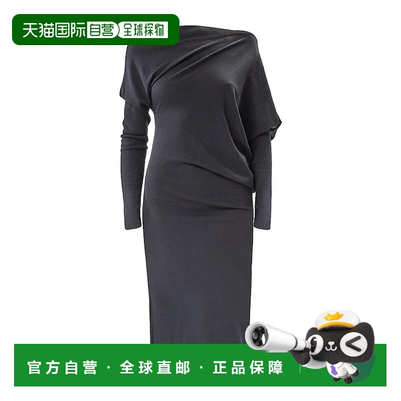 1h可退 MOSCHINO 女士连衣裙 48104010555 AW2025 黑色 Asymmetri