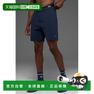alo yoga 纯色松紧运动网球休闲短裤 男款m6131r