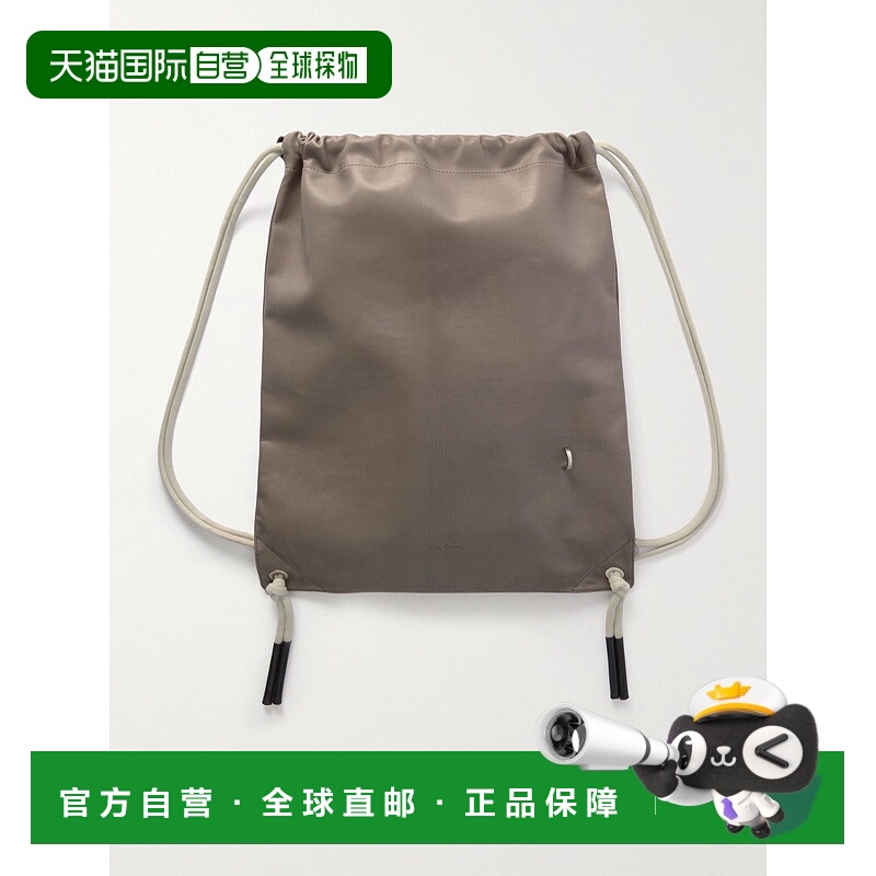 1h可退 潮奢 rick owens 瑞克 欧文斯 男士 精饰皮革抽绳背包 RA0