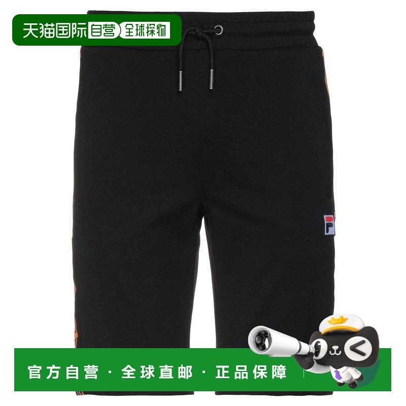 1h可退 潮奢 Fila 斐乐 男士 短裤 black黑色 舒适时尚,运动服/休闲服装,运动长裤,淘宝优惠券,粉丝福利购,淘宝优惠卷