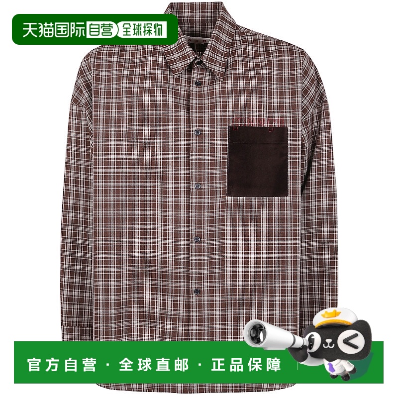 1h可退 MARNI 男士衬衫 CUMU0061S7UTWA35CHM29 AW2025 棕色