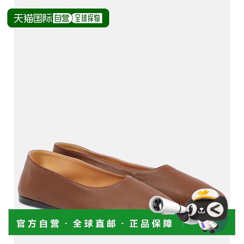 1h可退 潮奢 The Row 女士 Awar 皮质芭蕾舞鞋 brown棕色 舒适时