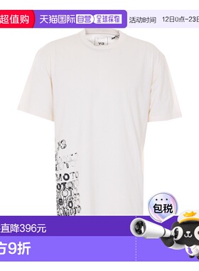 Y-3 男士T恤 KR2224WHITE SS2026 白色 GFX SHORT SLEEVES TEE