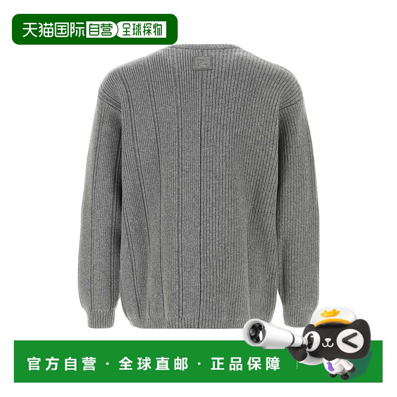 1h可退 FENDI 男士针织毛衣 FZC155ASGQF0DUC AW2024 灰色 长袖针