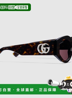 GUCCI 女士眼镜 840002J07402323 AW2025 棕色 Sunglasses with o