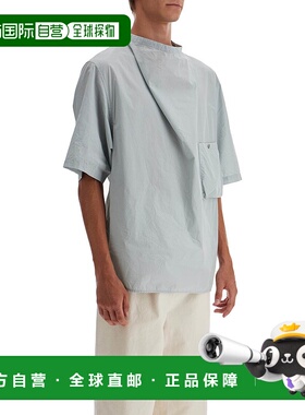 LEMAIRE 男士衬衫 TO1163LF1218BK888 AW2024 灰色休闲风