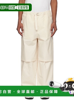 1h可退 潮奢 Jil Sander 吉尔 桑达 男士 灰白色束带长裤 J47KA02