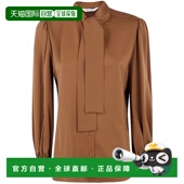 潮奢 Melania MaxMara 1h可退 麦斯玛拉 女士 領帶細部襯衫 25211