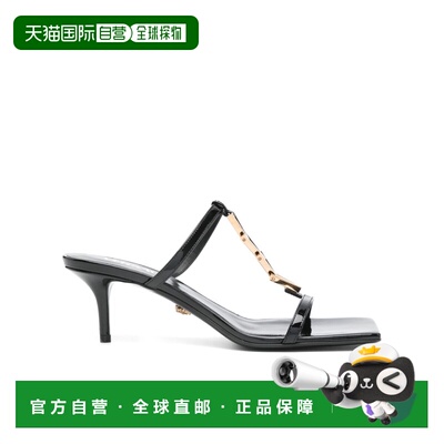 VERSACE 女士高跟鞋 1018735D2VE1B00V SS2025黑色 凉鞋一脚蹬