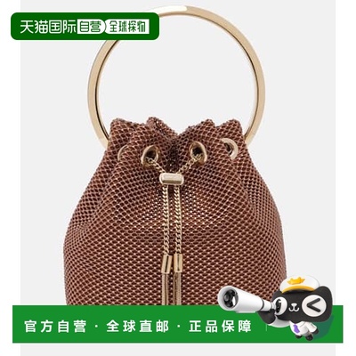 1h可退 潮奢 Jimmy Choo 周仰杰 女士 精美小号精饰绸缎水桶包