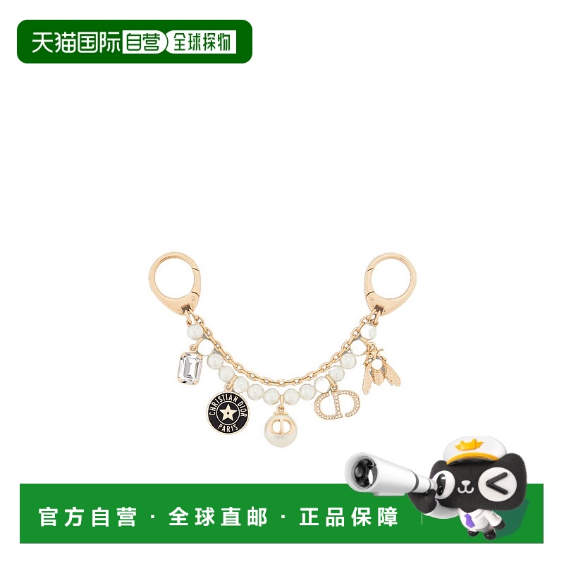 1h可退 DIOR 女士项链 V1404WOMCYD03S AW2024 金色 徽标手袋配饰