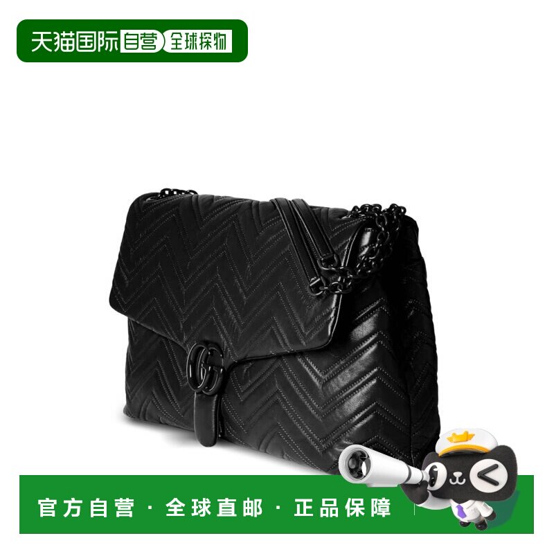 GUCCI 女士手拿包 850653AAFS11000 AW2025 黑色 GG Marmont 大单