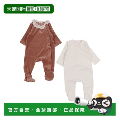 CHLOÉ 女童套装 C20775N02 AW2025 花色 长袖连体衣两件套