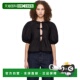 甘尼 女士 Cotton 1h可退 黑色 GANNI Peplum Poplin 潮奢 Tie 上