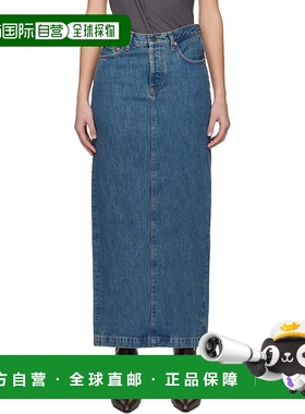 1h可退 潮奢 WARDROBE.NYC 女士 蓝色 Column 牛仔半身裙 W2097PC