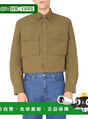 KENZO 男士衬衫 FA65CH520_9SA50 AW2020 棕色 OVERSIZE FIT SHIR