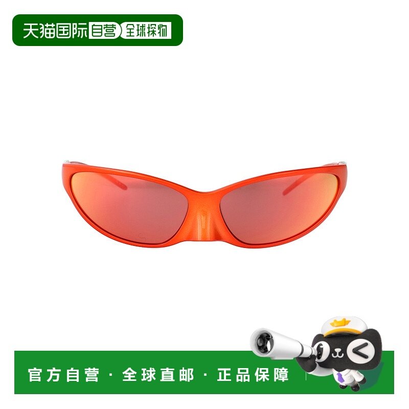 BALENCIAGA 男士眼镜 BB0349S004 AW2025 橙色 几何太阳镜