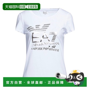 圆领休闲百搭时尚 1h可退 女士T恤短袖 Ea7 单品时髦上衣穿搭 潮奢