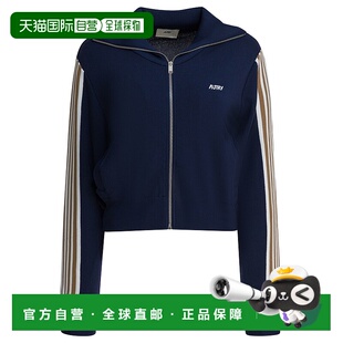 蓝色拉链网球帽衫 AUTRY AW2025 JAPWB7KB 夹克 女士针织衫