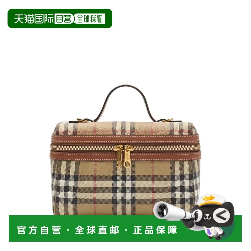 BURBERRY 女士单肩包 81205259534 SS2026 棕色 Burberry Check V