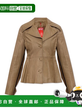 DIESEL 女士夹克 LATOYAA195270AJFT7CS AW2025 浅棕色皮衣