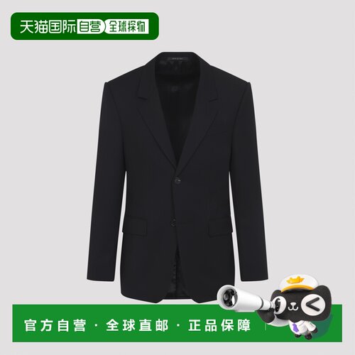 BALENCIAGA 男士西服 850759TPT071038 AW2025 黑色外套西装