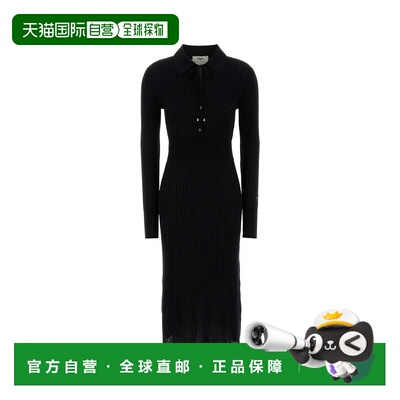 FENDI 女士连衣裙 FZDD85AUZTF0GME  AW2025黑色针织裙