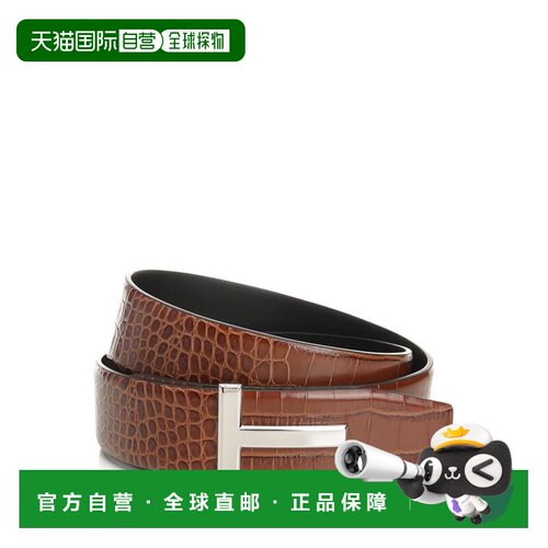 TOM FORD 男士腰带 TB178LCL439SEBN SS2026 褐色 Reversible T-B