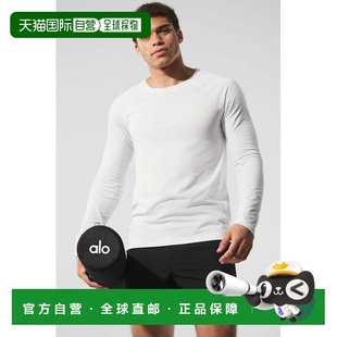 男款 alo T恤 合身套头纯色运动插肩长袖 m3079rNavy yoga