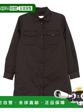 HERNO 女士衬衫 GC000534D8993 AW2025 黑色 翻盖口袋棉服