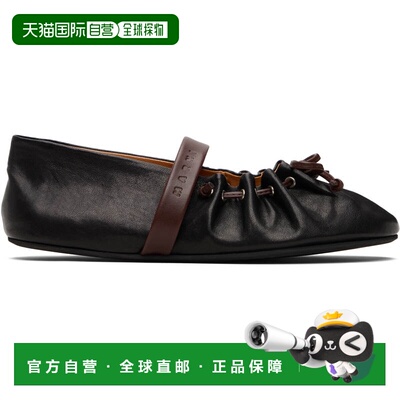 潮奢 Marni 玛尼 女士 黑色 Leather Soft 玛丽珍鞋 BAMS006400P1