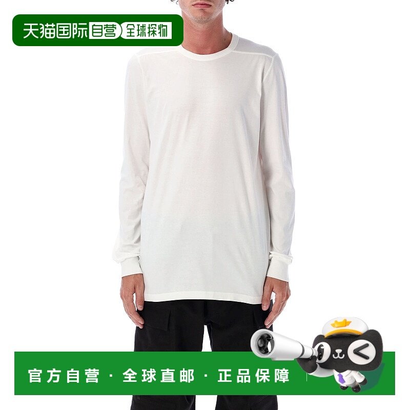 RICK OWENS 男士T恤 RU02E1266JA11 男装乳白色上衣AW2025