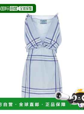PRADA 女士连衣裙 P3M83RSOOO15FAF0012 AW2024 浅蓝色