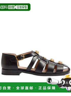 VALENTINO 女士凉鞋 WS0LS9DSH0NO SS2025 黑色 圆头平底凉鞋